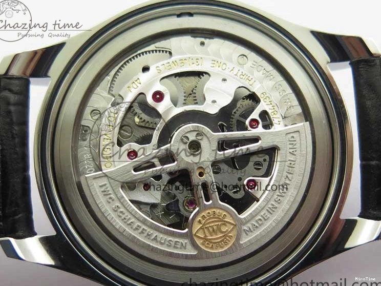 MIROTIME 0112 TimelessDesign Portuguese IW358304 ZF 1:1 Best Edition SS Blue Dial on Leather Strap A 7078